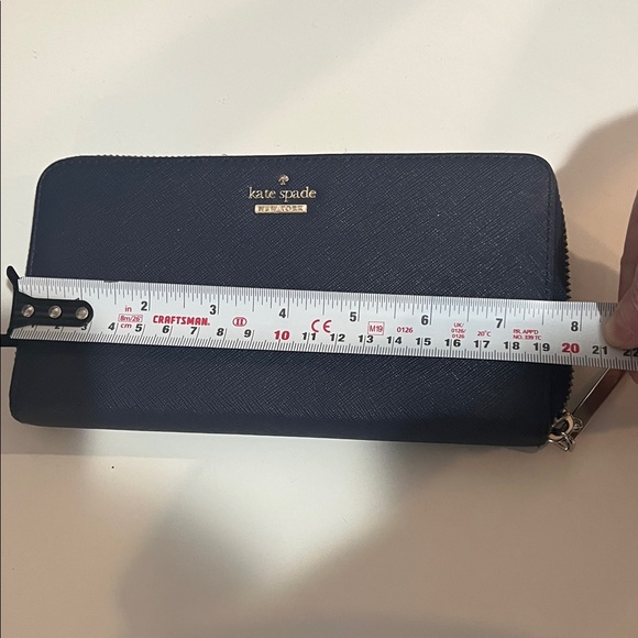 Kate Spade Navy Zip Around Wallet | Saffiano Leather Continental Wallet - Picture 8 of 10